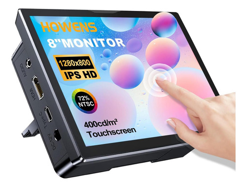 Howens 8 Portable Monitor Touch Heen Para Ra Pi Fhd 60hz 128