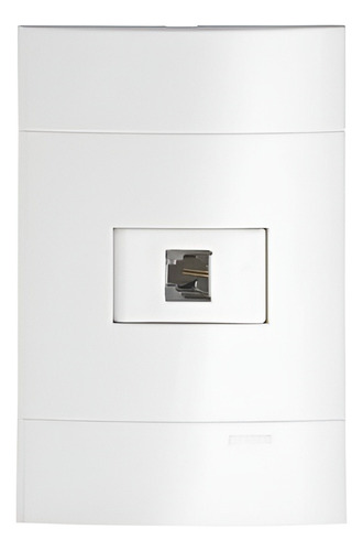 Conjunto Tomada Rj11 2 Fios Pl/br Lunare Cor Branco