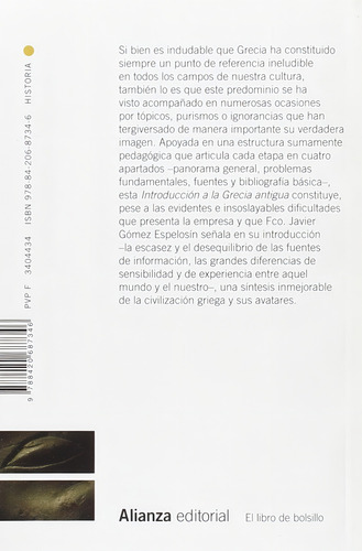 Introducción A La Grecia Antigua F. Gómez Espelosín Alianza