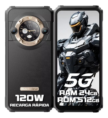 Smartphone Robusto Blackview Bl9000 5g 6.78 2.4 K Fhd+ 24 Gb