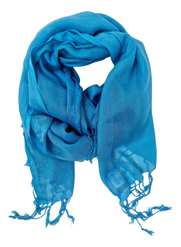 Pashmina Spiga 31 Chalina Lisa Elegante Y Versátil Turquesa Liso Unico