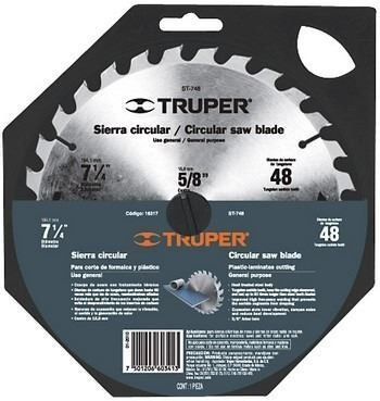 Sierra Circ Widea 7.1/4pLG 24d P/mad Buje 5/8pLG Truper 