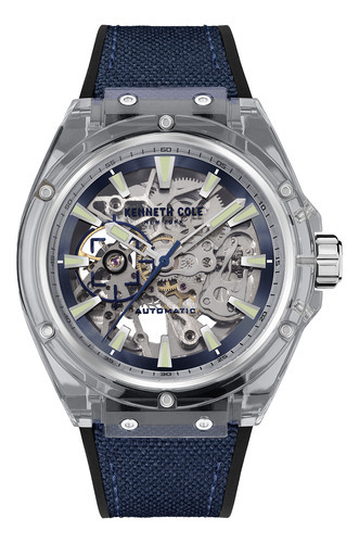 Reloj Hombre Kenneth Cole Kcwgr2136403 New York Color de la correa Azul Color del bisel Blanco Color del fondo Blanco