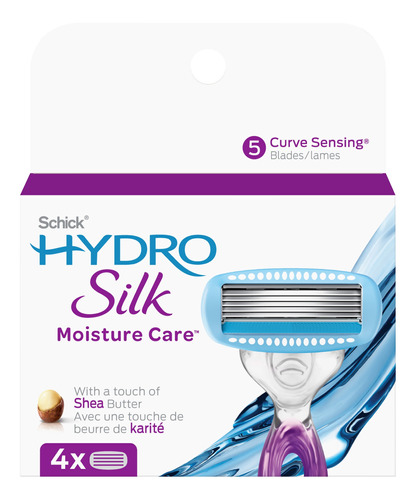 4 Cartuchos De Reemplazo Schick Hydro Silk 5-hojas Para