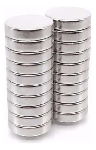 5 Imánes Redondos Disco 20mm X 5mm