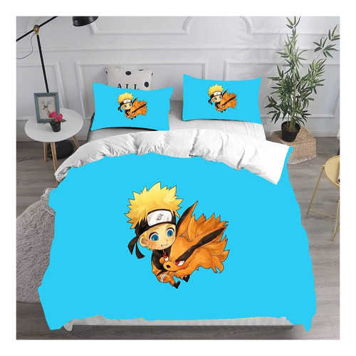 Ropa De Cama Individual De Dibujos Animados Nine Tails Narut