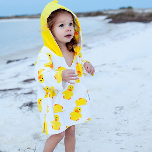 Gorro + Poncho Con Filtro Uv 50+ Pato! Zoocchini! 6-12m