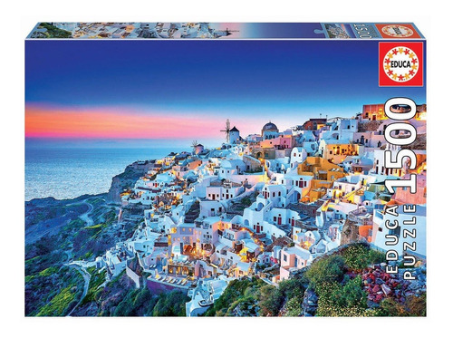 Puzzle Rompecabezas 1500 Piezas Santorini Grecia Educa