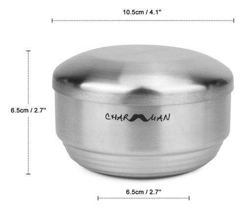 Jabón De Afeitar De Acero Inoxidable Y Recipiente De Crema C