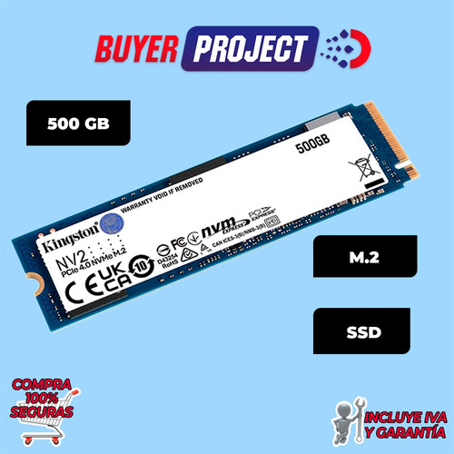 Disco Solido Ssd Kingston Snv2s/500g De 500gb Nvme M.2 2280