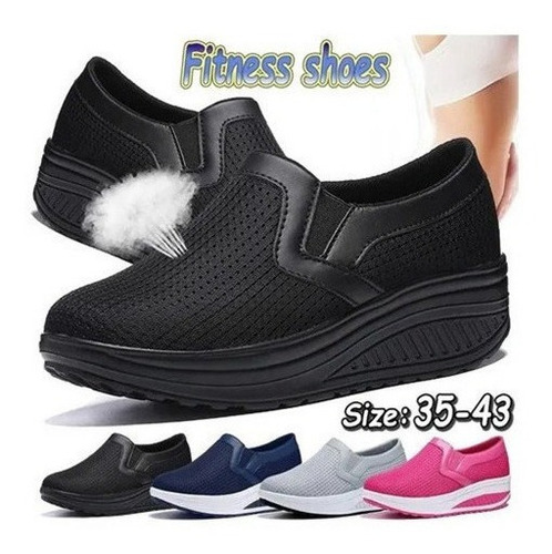 Zapatos Cómodos De Malla Transpirable Plataforma Fitness Zap