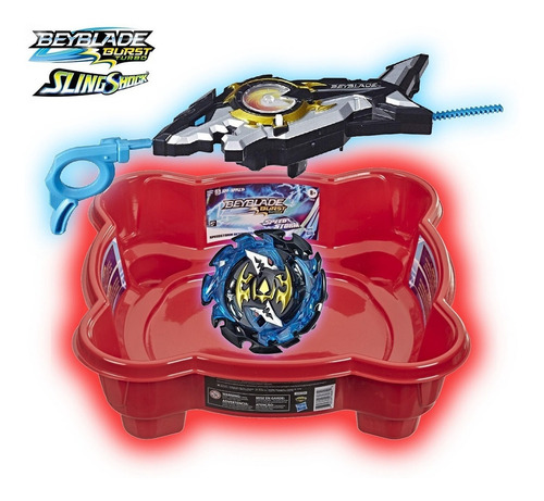 Imagem 1 de 11 de Arena Beystadium Beyblade Lançador Riptide Blast Set Hasbro
