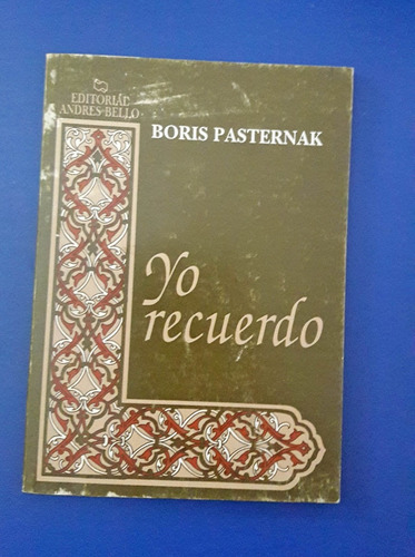 Libro Yo Recuerdo - Boris Pasternak