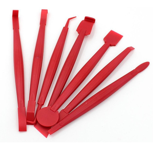 Imagen 1 de 6 de Espatula Para Ploteo Polarizado Vinilo X 7 Pz Profesional S.