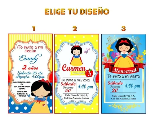 10 Invitaciones Impresas Blanca Nieves En Oferta Super Creativa 10 Invitaciones Impresas Blanca Nieves En Oferta Super Creativa