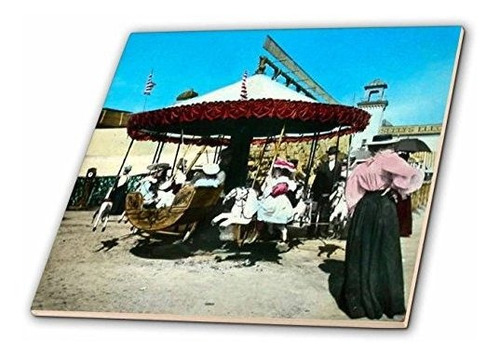 3drose Ct_16109_6 Coney Island 1890s Linterna Magica Azulej