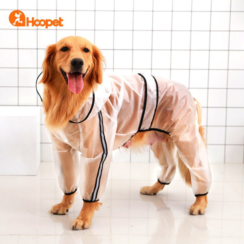 Chubasquero Transparente For Perros Grandes Capucha Y C