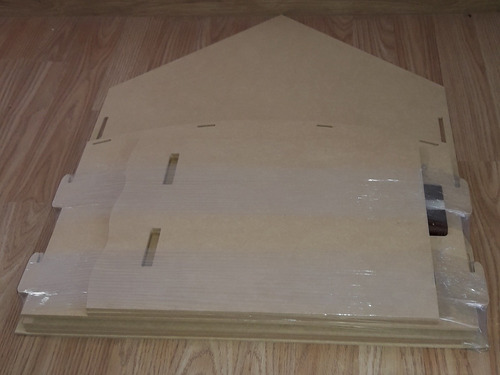 Casita De Muñecas Madera Fibrofacil + Muebles Barbis