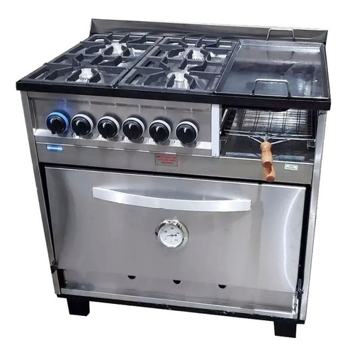 Imagen 3 de 6 de Cocina 4 Hornallas Industrial Plancha Y Tostador Tecnocalor