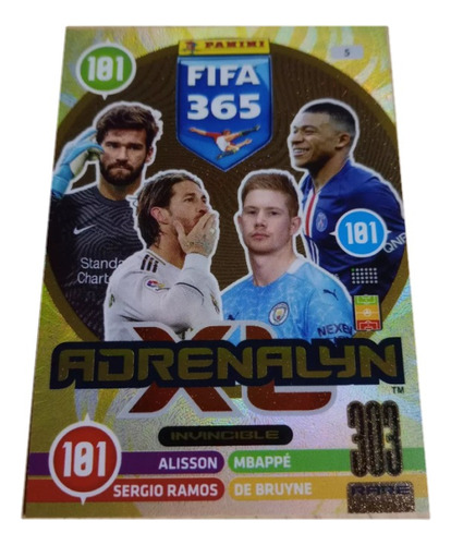 Carta Invencible Adrenalyn Fifa 365 Año 2021 Kilyan Mbappe