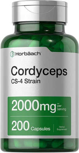 Cordyceps 2000mg Horbaach 200 Capsulas Hecho En Usa