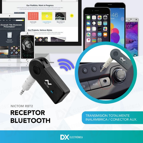 Receptor Audio Bluetooth Aux Spotify Musica Auto Con Bateria