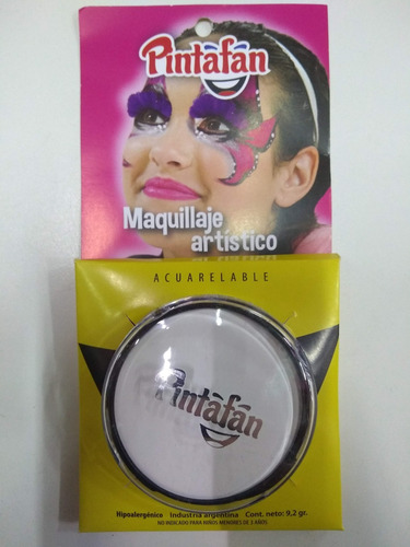 Imagen 2 de 5 de Maquillaje Blanco Grande Artistico Pintafan Pastilla 9,2grs