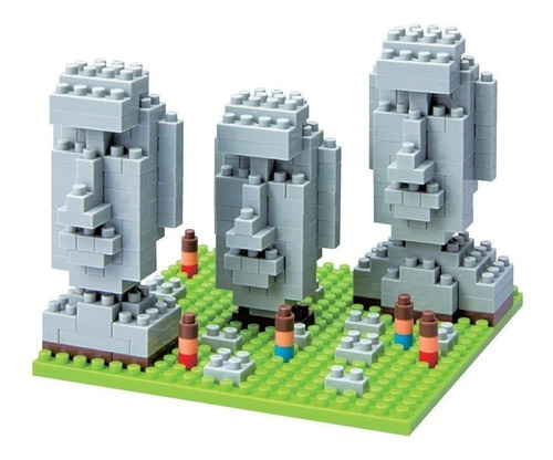 Estatuas Moai De Chile - Microbloques Nanoblock 