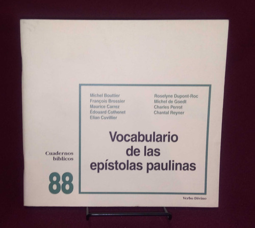 Vocabulario De Las Epistolas Paulinas Cb 88 - Bouttier ...