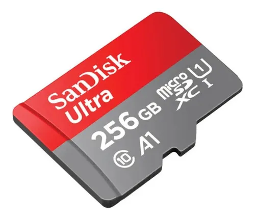 Tarjeta Sandisk Micro Sdxc Ultra de 120 MB/s y 256 GB con adaptador
