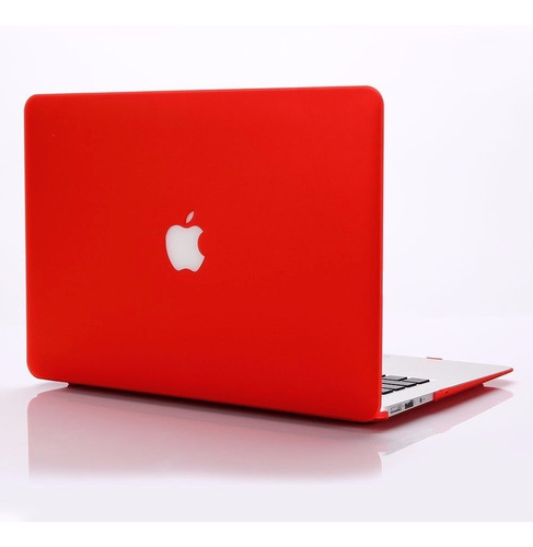 Carcasa Macbook Pro 13  Corte Manzana Troquelada-rojo