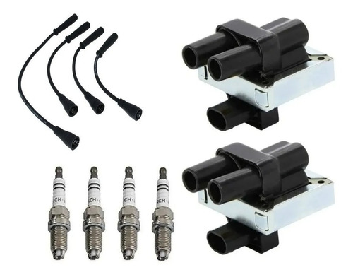 Kit Cables + Bobinas + Bujias Fiat Duna Palio Uno 1.3 Mpi 