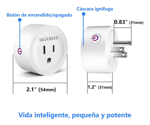 Enchufe Inteligente Wifi Y Bluetooth, Control Por Voz Y App