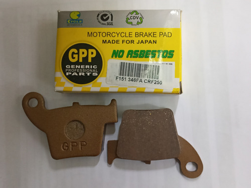 Pastillas Gpp De Freno Crf 250 450 Fa346 