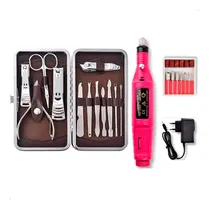 Comprar Set Manicura 12 Pzas Y Pulidor De Uñas Eléctrico