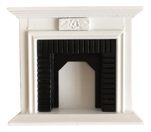 Simulación De Mini Chimenea Blanca - Dollhouse Furniture