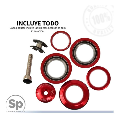 Taza De Dirección Over Semi Integrada 1 1/8 Para Bicicleta