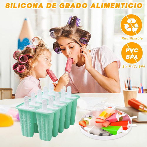 Moldes Para Paletas De Hielo, Moldes Silicona Paletas De 10