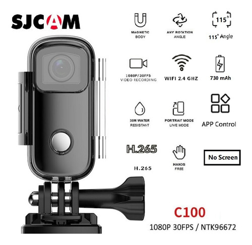 Cámara De Acción Sjcam C100 Fhd Pocket Mini Thumb 1080p 30 F