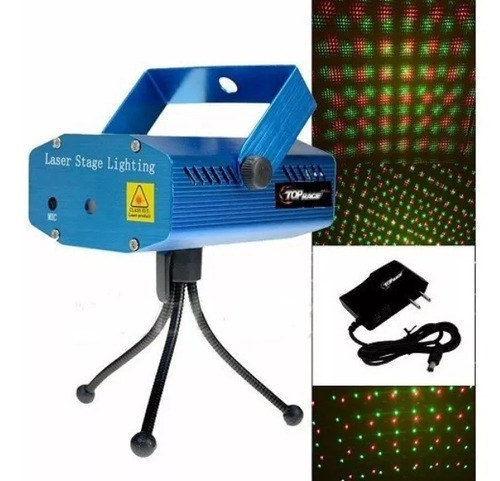 Luz Laser Bicolor Multipuntos Audioritmico Strobo Auto /e