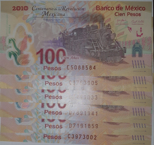 Billete 100 Pesos Conmemorativo Centenario De La Revolución
