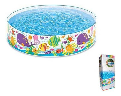 Piscina Circular Armable Oceano Para Niños 183 X 38 Cm