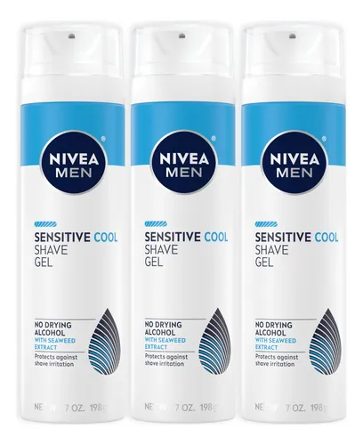 Gel De Afeitar Nivea Men Sensitive Cool Con Algas Marinas, 2