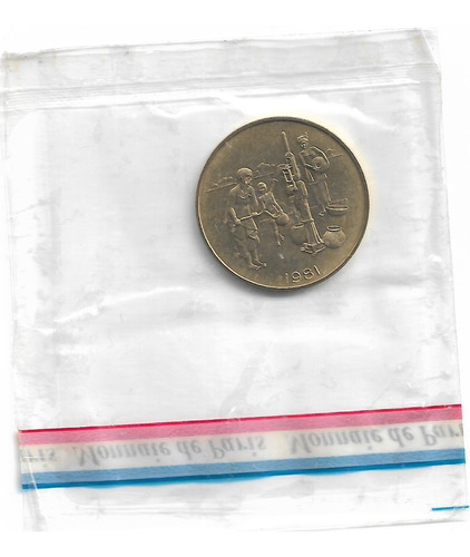 Moneda Africa Oeste 10 Francos  1981 Ensayo Km#  E12 S/c