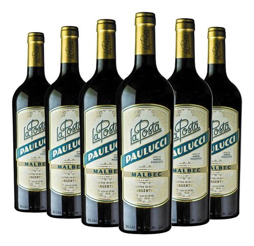 Vino La Posta Paulucci Malbec Caja X 6 X 750ml.