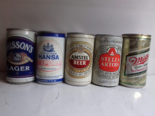 Latas De Cerveza Años 1980 S De Latón Y Aluminio C/u