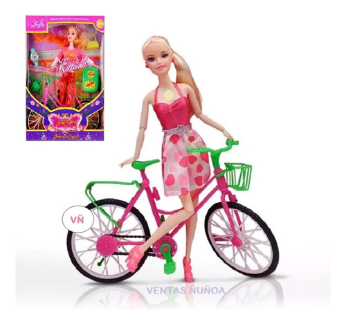 Muñeca Hayley Fashion Show Vogue Girl Bicicleta Juguete Niña