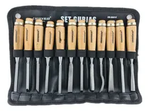 Comprar Juego De Cinceles Para Tallar Madera Gubia 12 Pieza Crownman