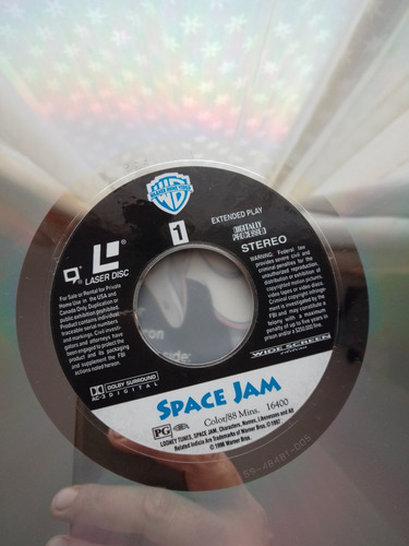 Space Jam Bugs Bunny Michael Jordan Laser Disc 1997 (Usado)