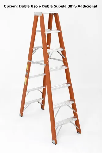 Escalera Fibra Vidrio Tijera 3 Pasos / 0.9 Mts 136 Kg